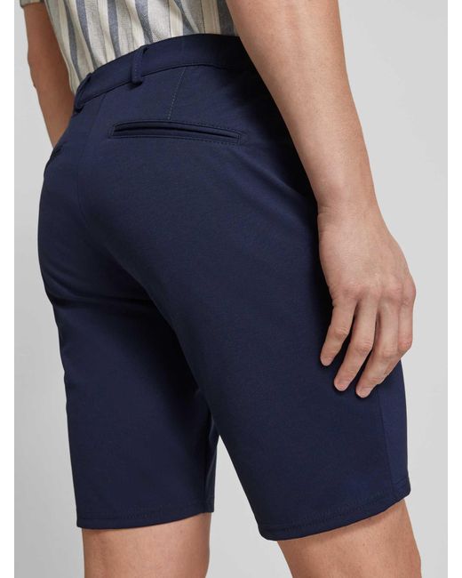 Brax Regular Fit Chino-Shorts mit Gesäßtaschen Modell 'SILVIO' in Blue für Herren