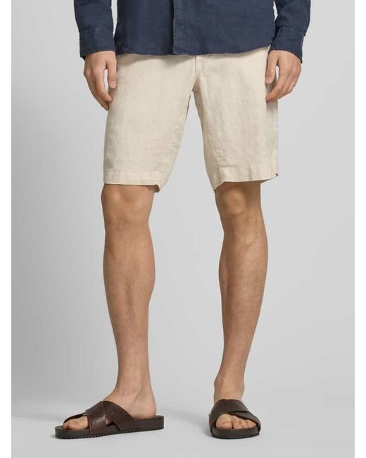 Mazine Regular Fit Leinenshorts mit Eingrifftaschen in Natural für Herren