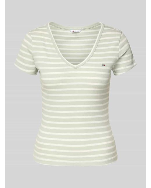 Tommy Hilfiger Multicolor Slim Fit T-Shirt mit V-Ausschnitt