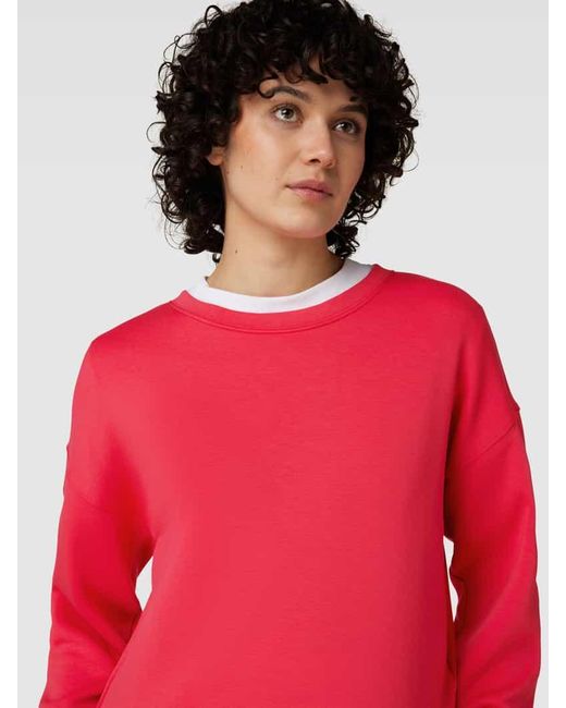 MSCH Copenhagen Red Sweatshirt mit überschnittenen Schultern Modell 'IMA Q'