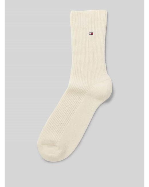 Tommy Hilfiger White Socken mit Woll-Kaschmir-Anteil