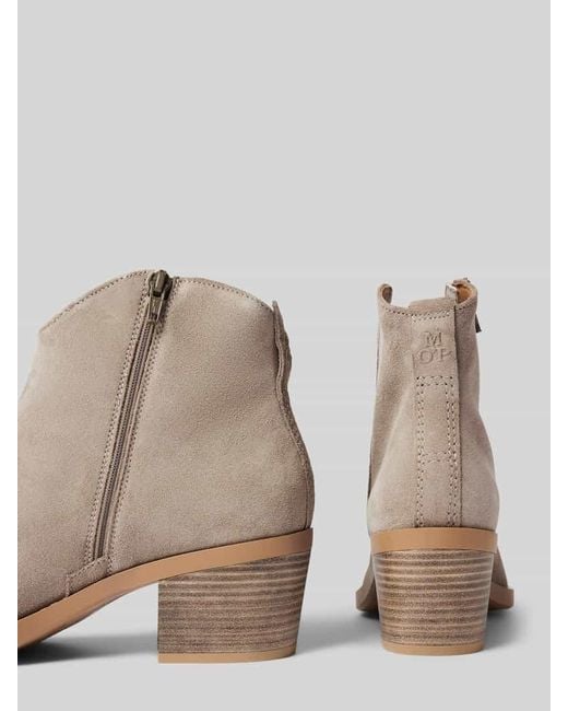 Marc O' Polo Natural Stiefeletten Im Western-Stil Aus Hochwertigem Velours-Rindsleder