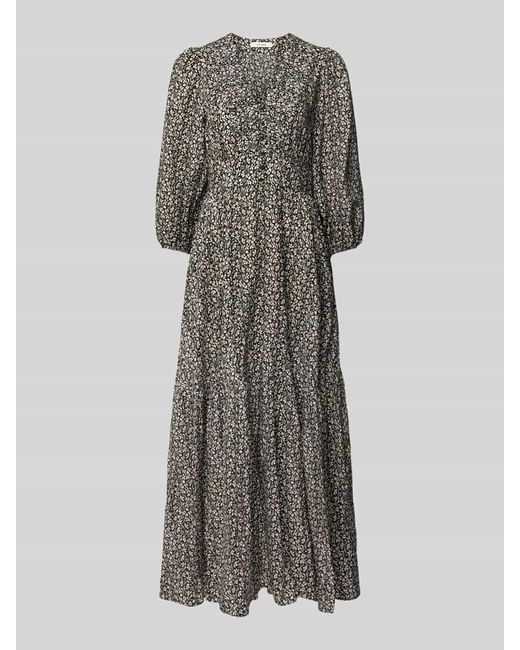 IVY & OAK Gray Maxikleid mit Knopfleiste Modell 'DREA'