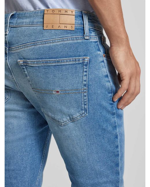 Tommy Hilfiger Slim Fit Jeans im 5-Pocket-Design Modell 'SCANTON' in Blue für Herren