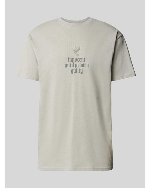 Mister Tee Oversized T-Shirt Met Statementprint in het Gray voor heren