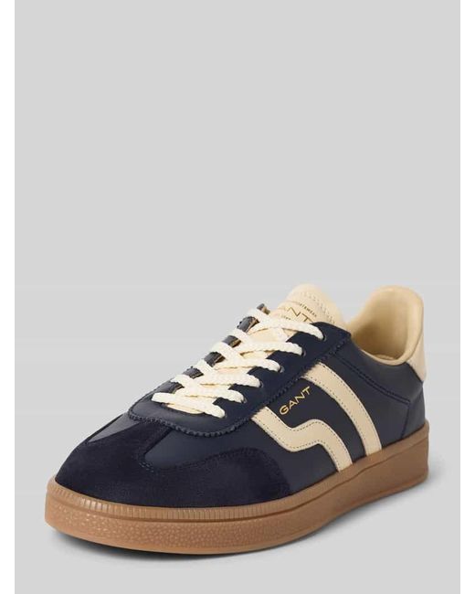 Gant Blue Sneaker aus echtem Leder mit Logo-Prägung Modell 'Cuzima'