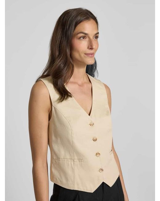 Tom Tailor Natural Slim Fit Anzugweste aus Twill
