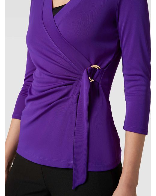 Lauren by Ralph Lauren T-shirt Met 3/4-mouwen in het Purple
