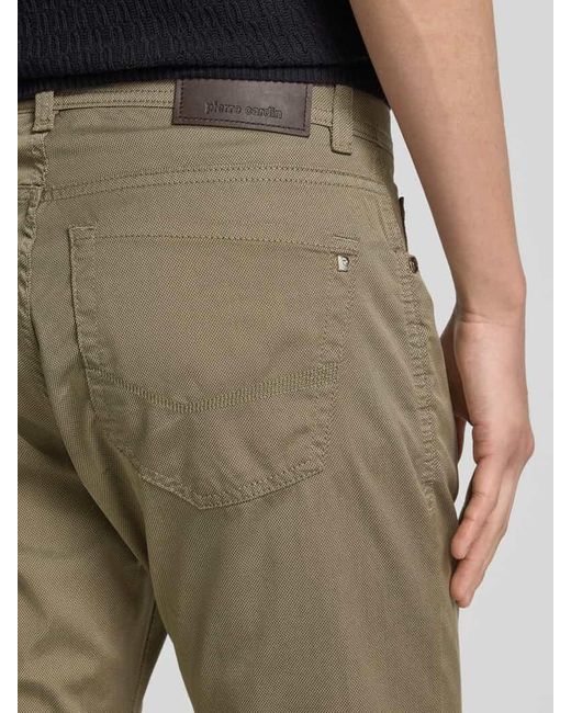 Pierre Cardin Tapered Fit Chino mit Strukturmuster Modell 'Lyon' in Natural für Herren
