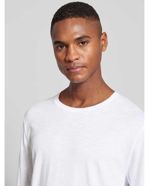 Strellson Longsleeve Mit Geripptem Rundhalsausschnitt Modell 'Colin' in White für Herren
