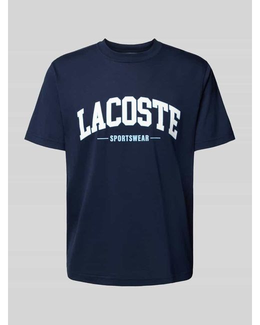 Lacoste T-Shirt mit Label-Print in Blue für Herren