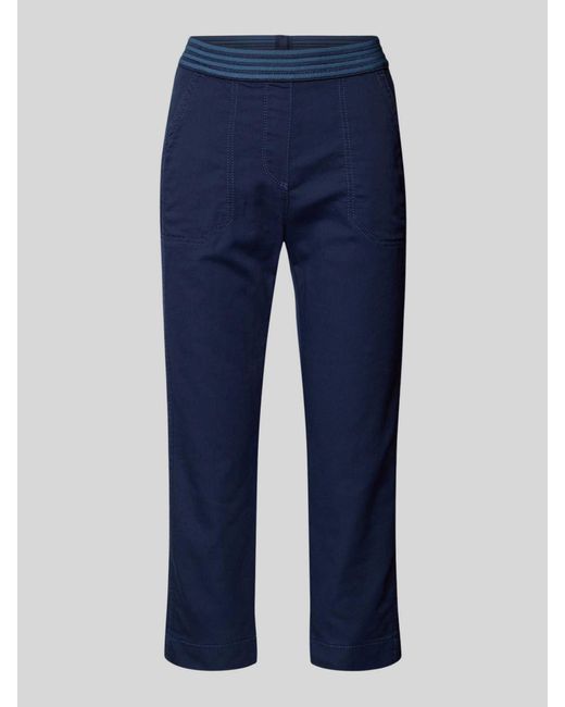 Toni Slim Fit joggingbroek Met Verkort Model in het Blue