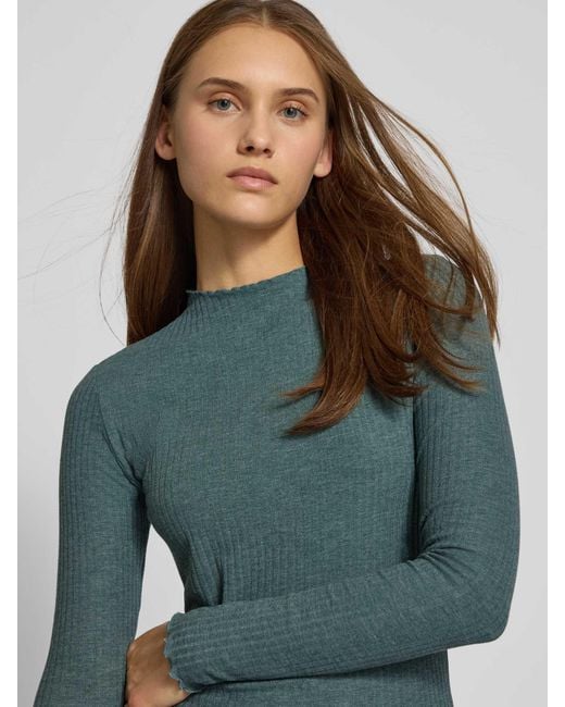 ONLY Slim Fit Shirt Met Lange Mouwen En Viscose, Model 'Lemma' in het Green