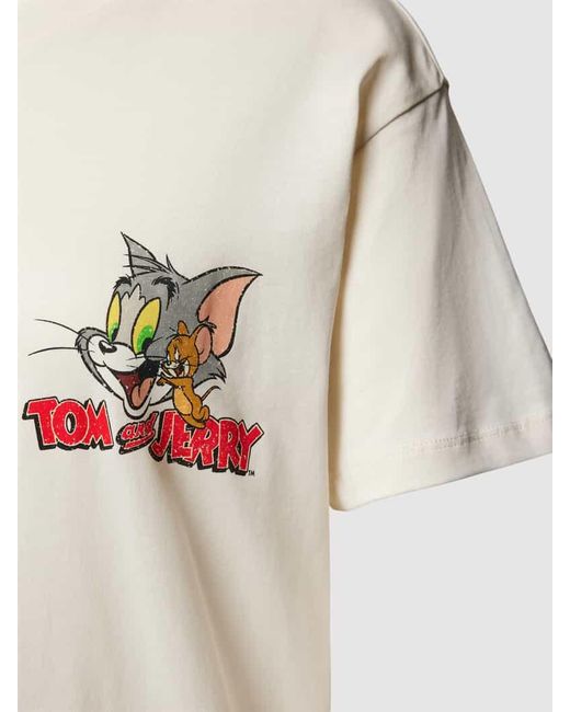 Jake*s Natural T-Shirt mit Tom&Jerry®-Print
