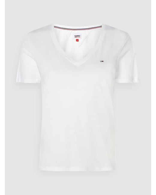 Tommy Hilfiger White Slim Fit T-Shirt aus Bio-Baumwolle