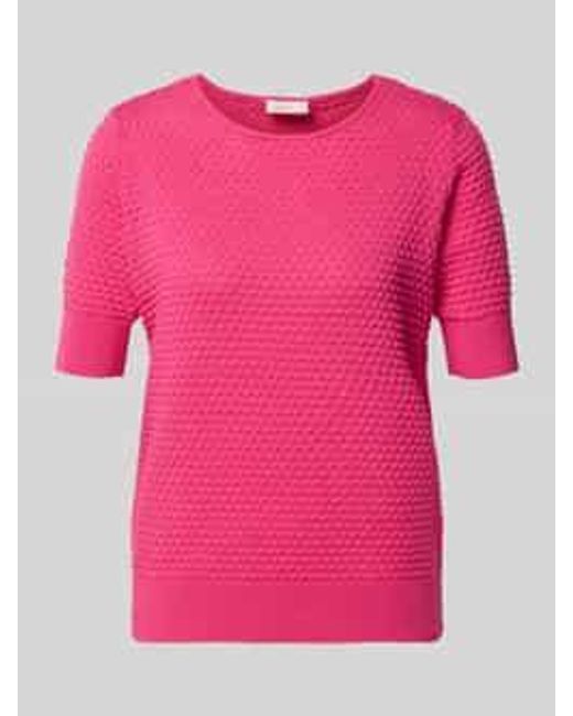 Freequent Gebreide Pullover Met 1/2-Mouwen Model 'Dodo' in het Pink