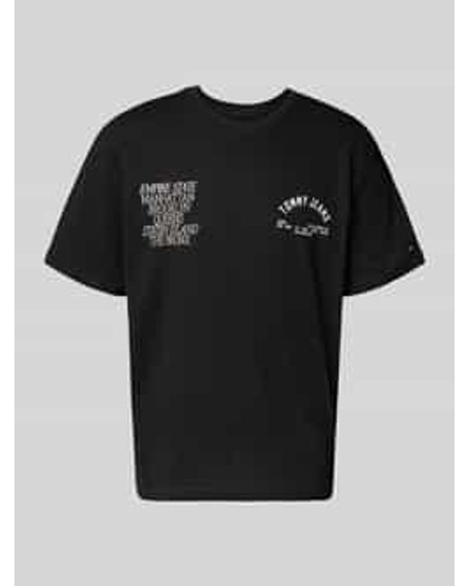 Tommy Hilfiger Regular Fit T-shirt Van Puur Katoen in het Black voor heren