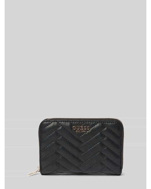 Guess Gray Portemonnaie Mit Label-Detail Modell 'Anning'