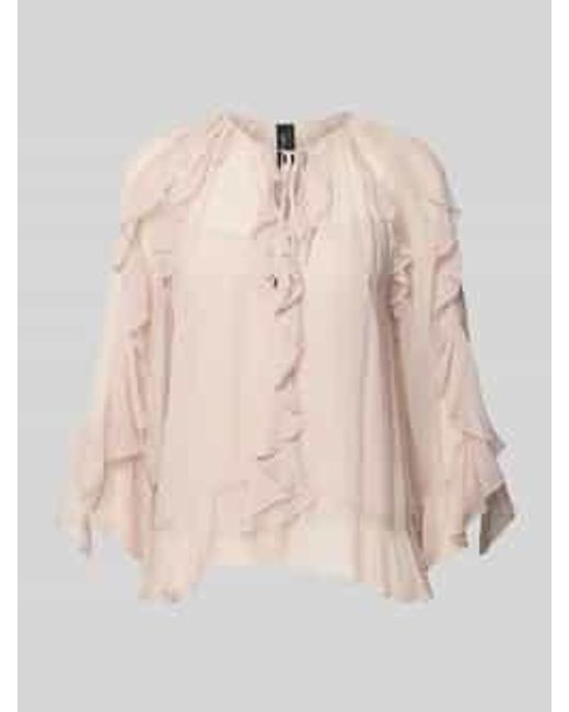 Marc Cain Blouse Van Viscose Met Volants in het Natural