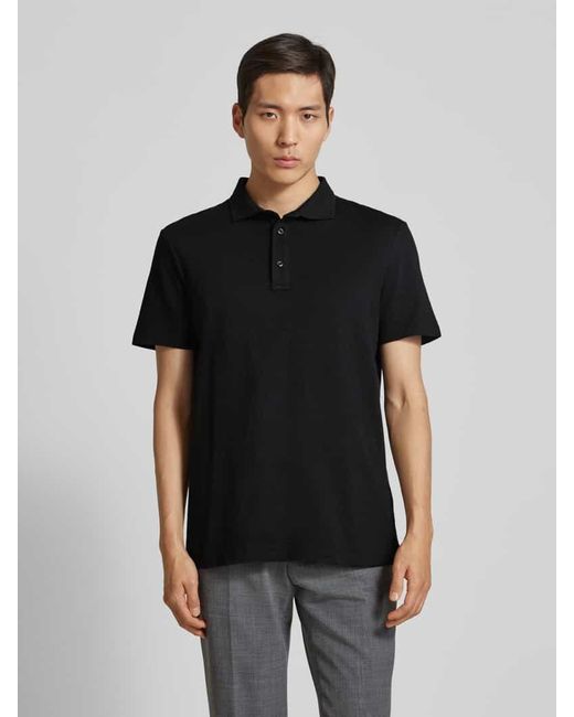 Strellson Poloshirt mit Strukturmuster Modell 'Fisher' in Black für Herren