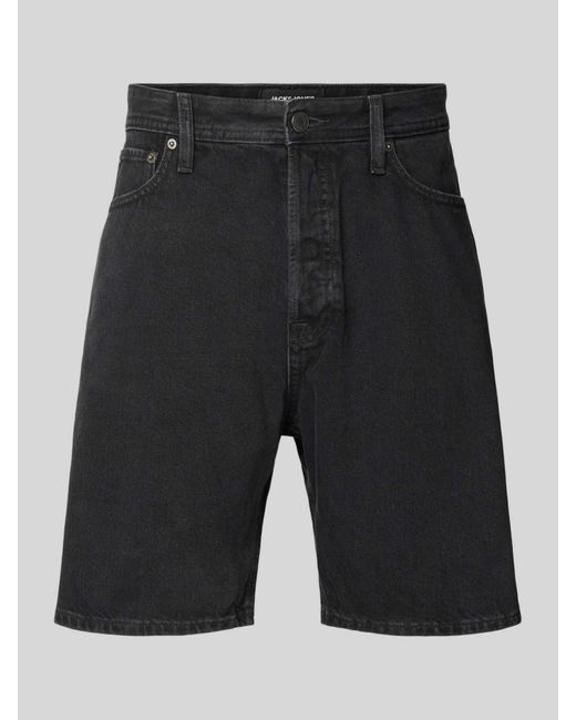 Jack & Jones Korte Regular Fit Jeans in het Black voor heren