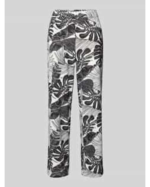 SteHmann Broek Met Verkorte Pasvorm En Elastische Band, Model 'Filiz' in het White