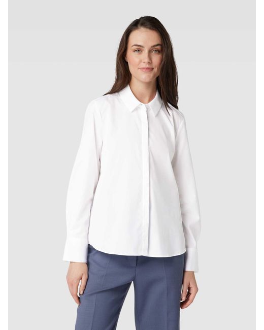 maerz muenchen White Bluse mit verdeckter Knopfleiste
