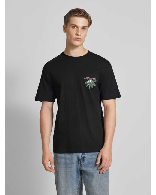 Jack & Jones T-Shirt mit Motiv-Print Modell 'TAMPA' in Black für Herren