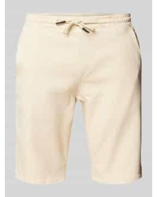 Blend Korte Slim Fit Broek Met Tunnelkoord in het Natural voor heren