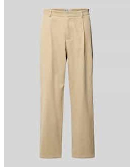 JAKE*S STUDIO MEN Straight Leg Corduory Broek Met Achterzakken in het Natural voor heren
