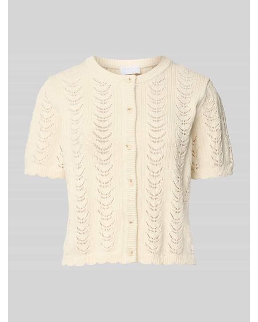 Jake*s Natural Strickjacke mit 1/2-Arm und Knopfleiste