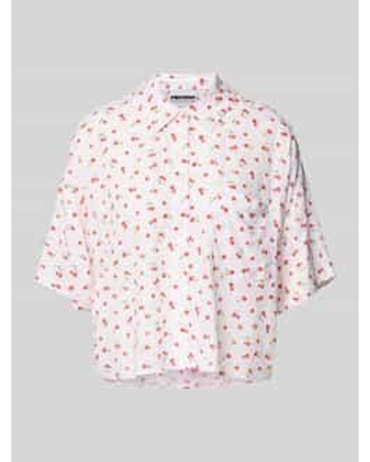 Review Relaxed Fit Overhemdblosue Met 1/2-mouwen in het Pink