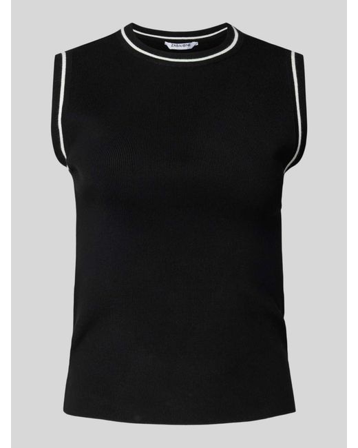ZABAIONE Tanktop Met Ribboorden in het Black