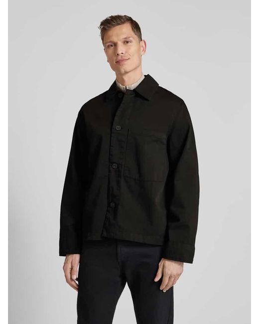 ANNARR Hemdjacke Mit Brusttasche Modell 'Harki' in Black für Herren