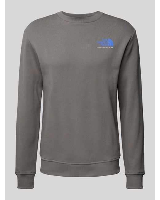 The North Face Sweatshirt Met Labelprint in het Gray voor heren