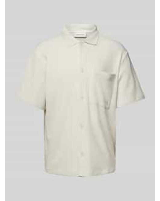 Calvin Klein Vrijetijdsoverhemd Met Knoopsluiting in het White voor heren