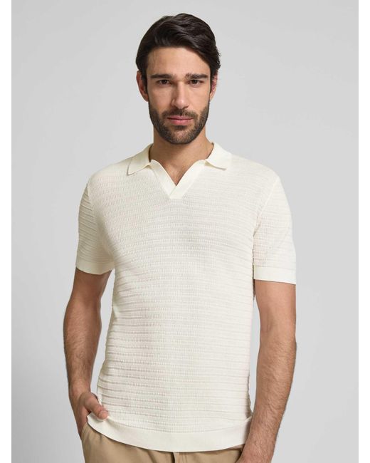 Drykorn Regular Fit Poloshirt Met V-hals in het Natural voor heren