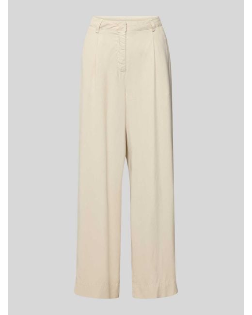 Cambio Stoffen Broek Met Franse Steekzakken in het Natural