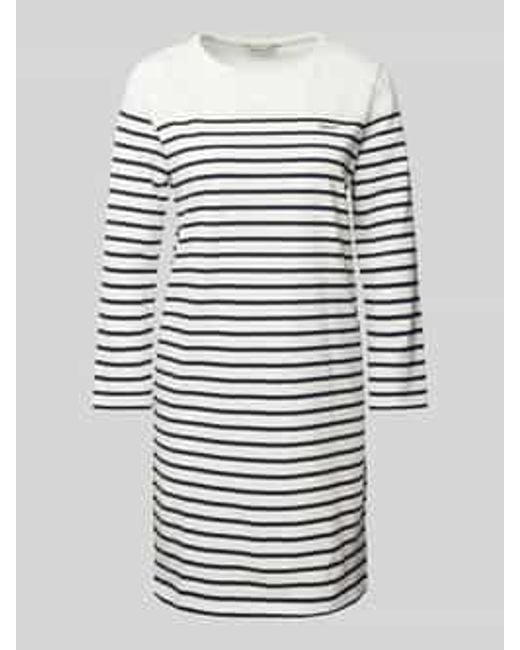 Gant Mini-jurk Met Labelstitching En Ronde Hals in het Gray