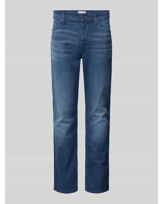 Mustang Slim Fit Jeans mit Label-Patch Modell 'VEGAS' in Blue für Herren