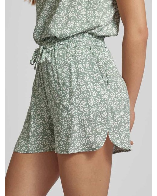 Vero Moda Green Shorts aus Viskose mit floralem Muster Modell 'EASY JOY'