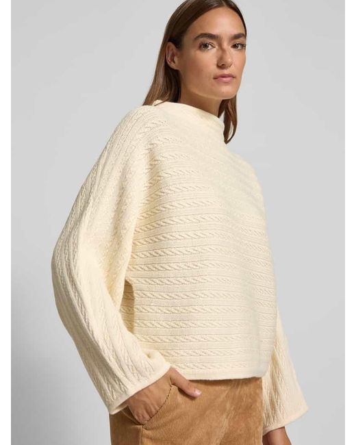 Zero Natural Strickpullover mit Stehkragen