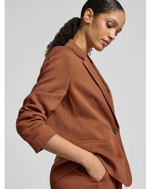 Jake*s Regular Fit Blazer Met Paspelzakken in het Brown