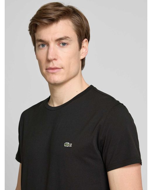 Lacoste T-shirt Met Ronde Hals in het Black voor heren