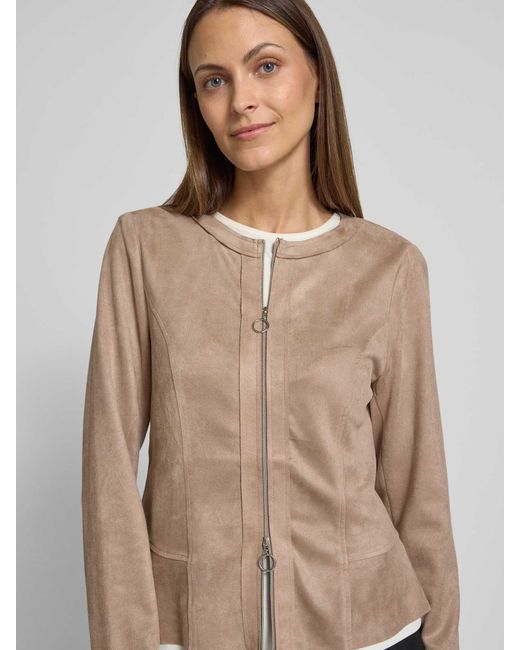 Betty Barclay Blazer Met Tweewegritssluiting in het Natural