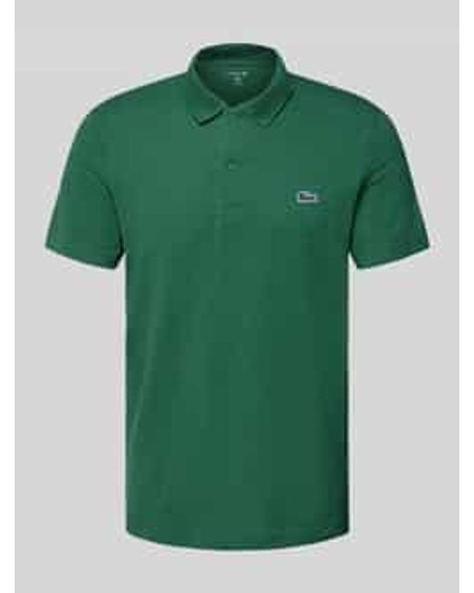 Lacoste Regular Fit Poloshirt Met Labelbadge in het Green voor heren