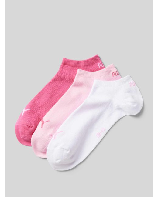 PUMA Sneakersokken Met Labeldetails in het Pink