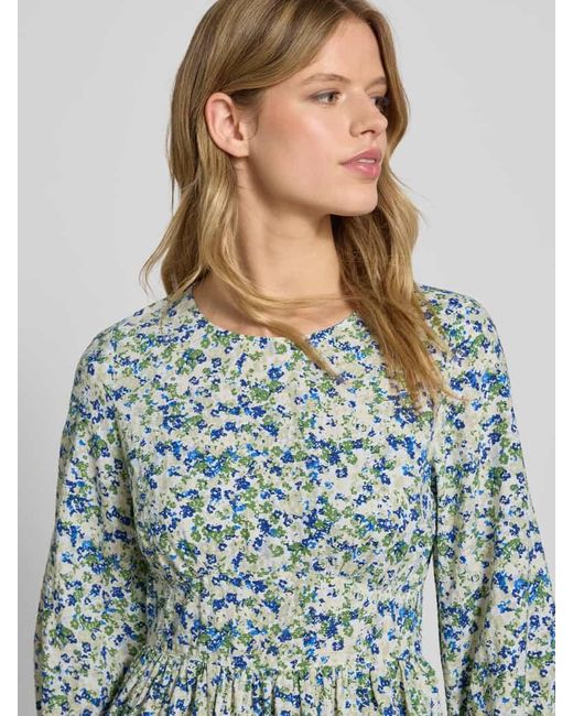 Marc O' Polo Blue Regular Fit Minikleid aus Viskose-Baumwoll-Mix