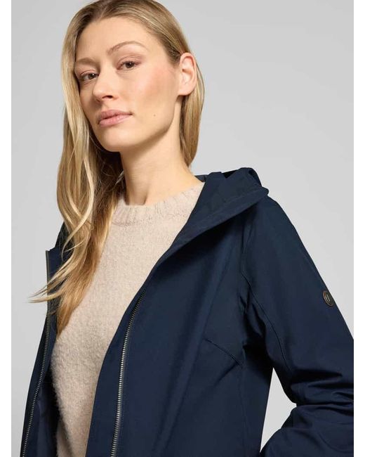 Didriksons Blue Regular Fit Parka mit Logo-Applikation Modell 'Folka'