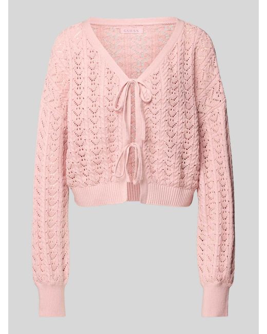 Guess Gebreid Jack Met Vetersluiting in het Pink